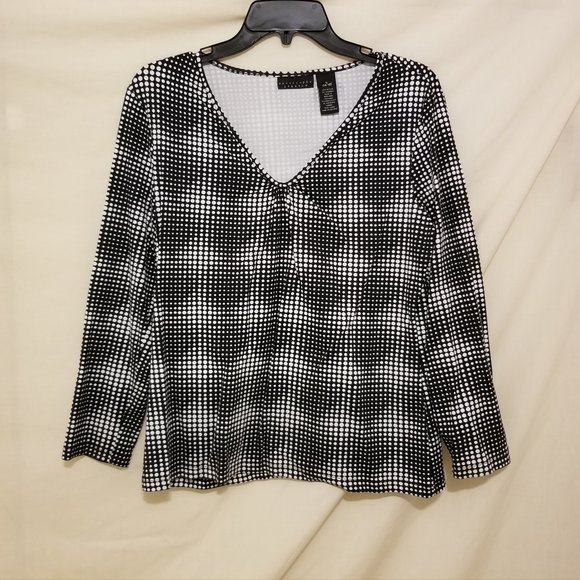 Apostrophe Stretch Long Sleeve Poked Dot Blouse Size – L (14 – 16) - Picture 2 of 5